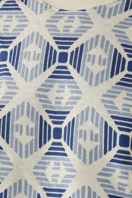 Geometric Print Knit T-Shirt
